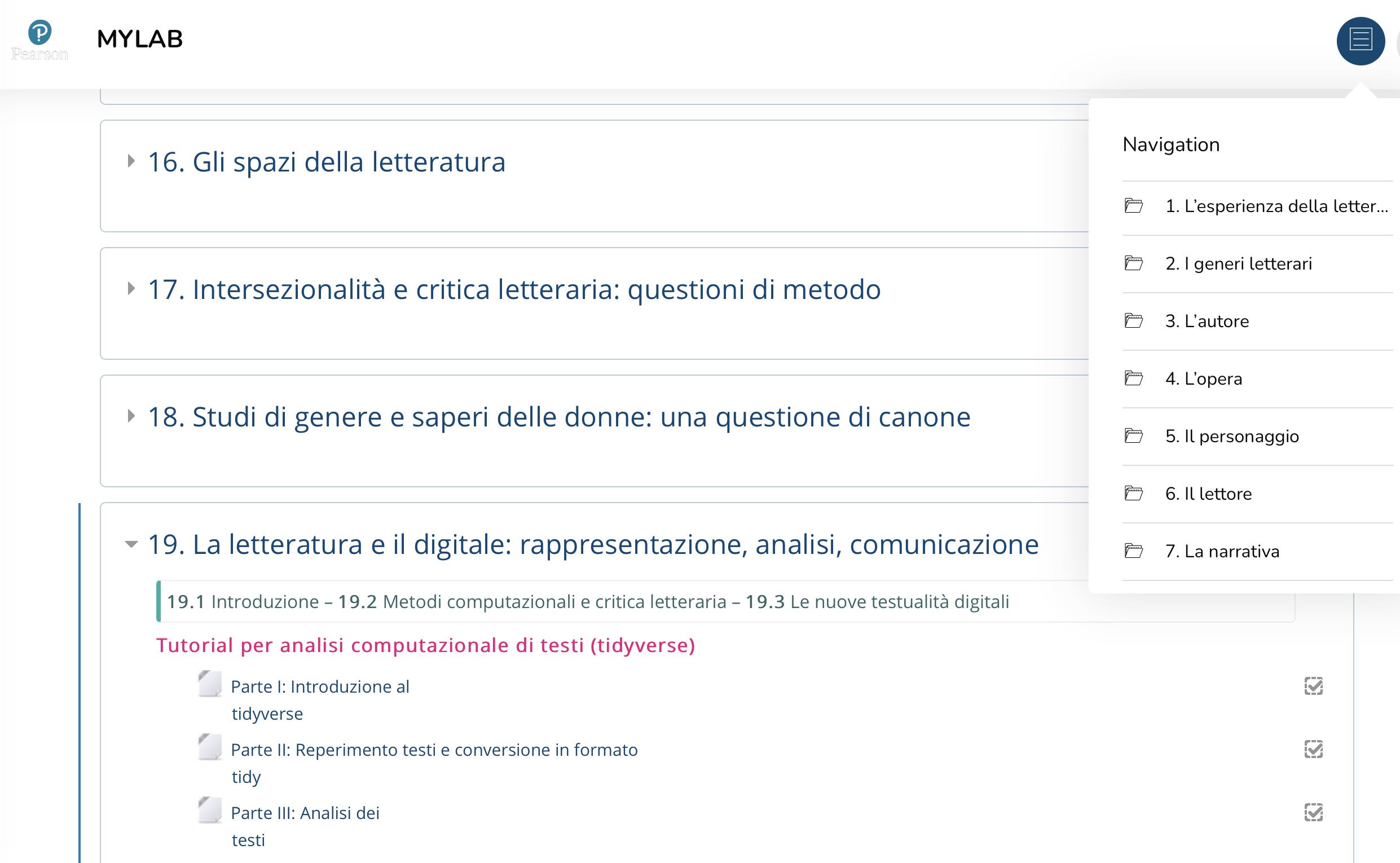 Screenshot of digital apparatus for textbook